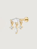 Triple Marquise Flat Back Stud