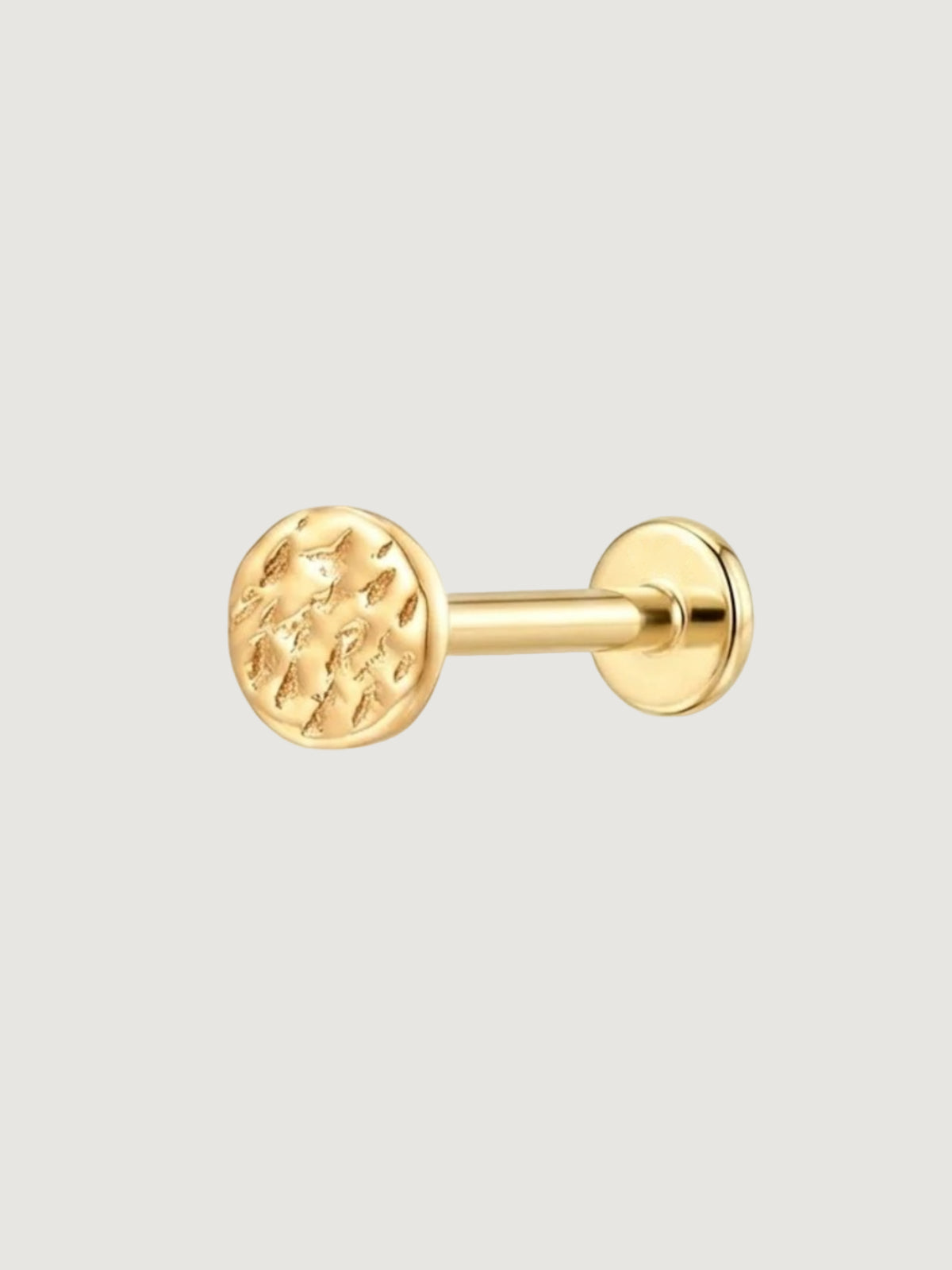 Hammered Disc Flat Back Stud