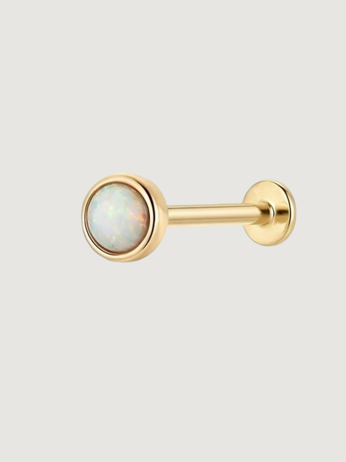 Opal Bezel Flat Back Stud