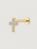 Pavé Cross Flat Back Stud