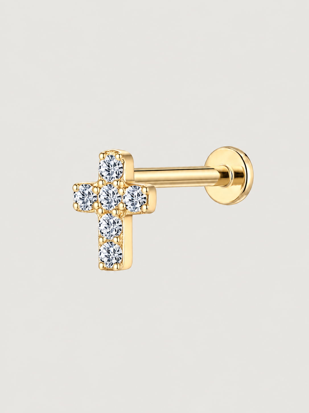 Pavé Cross Flat Back Stud