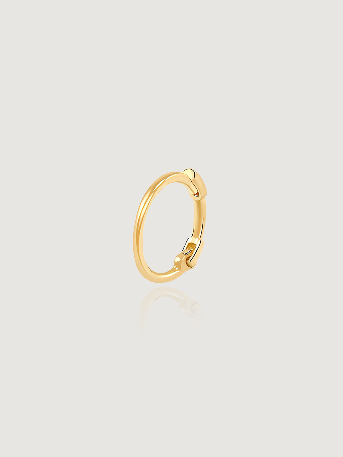 14K Solid Gold Minimalist Classic Hoop Earrings