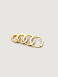 14K Solid Gold Classic Plain Gold Hoop Earring