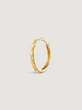 14K Solid Gold Minimalist Faceted Hoop Earrings