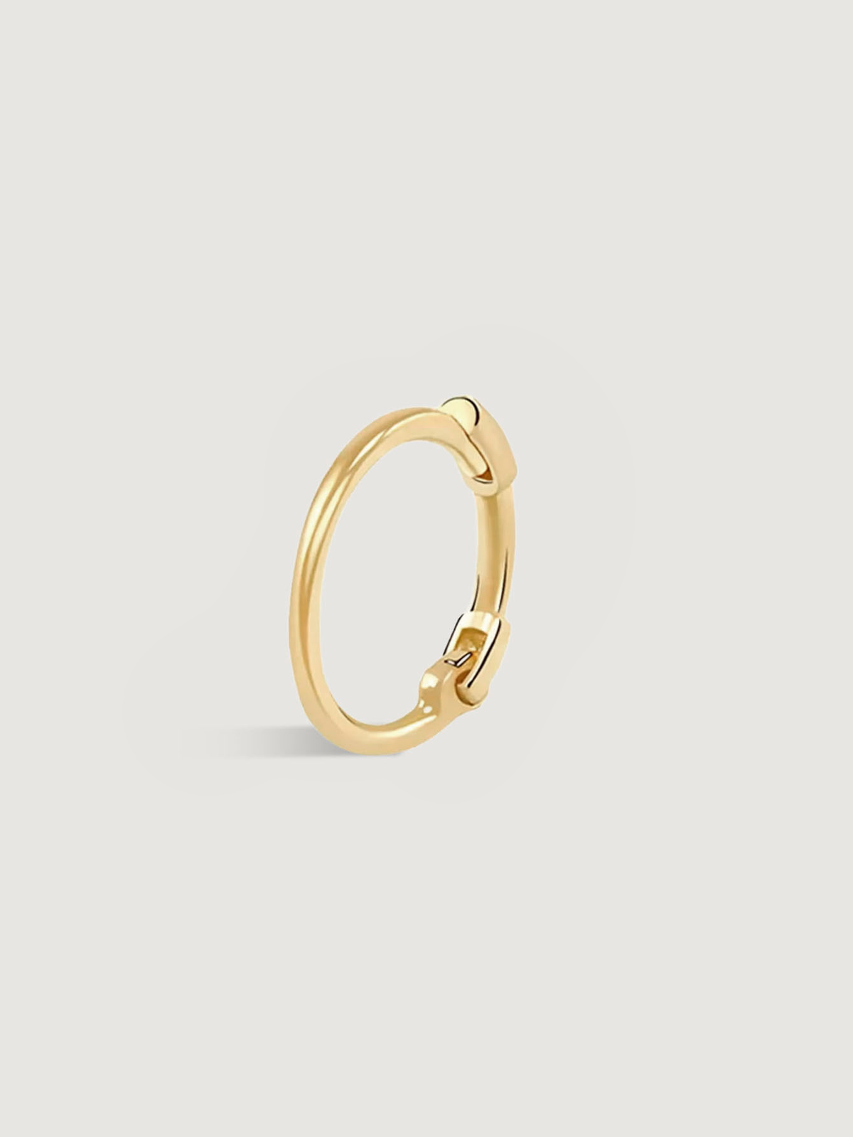 14K Solid Gold Minimalist Classic Hoop Earrings