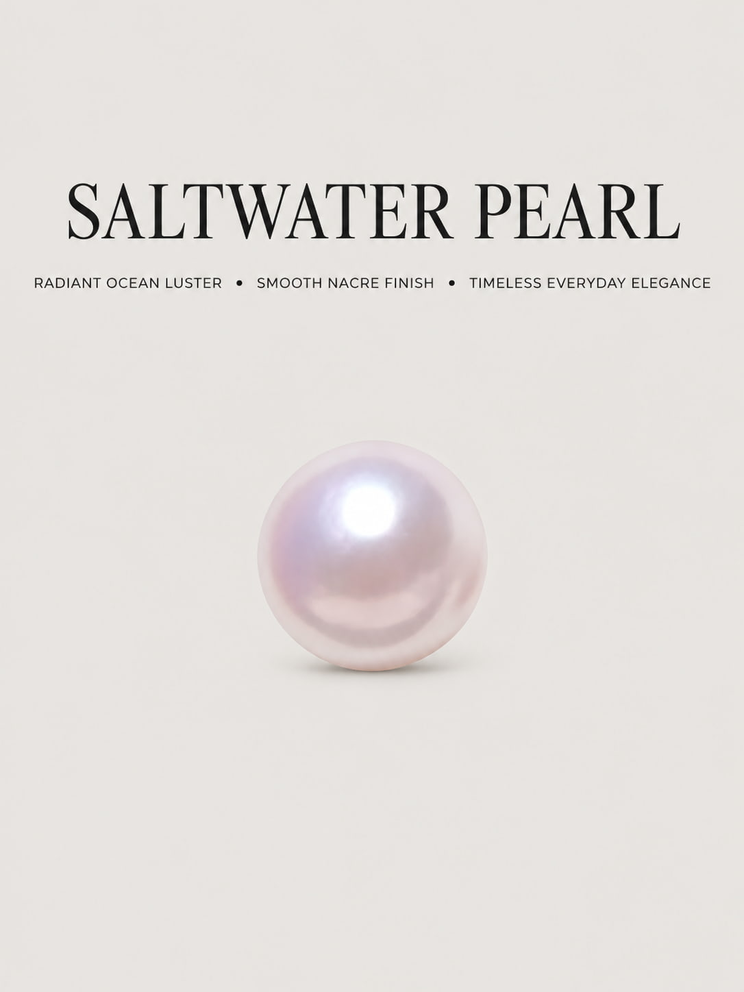 14K Gold Pink Saltwater Pearl Flat Back Stud